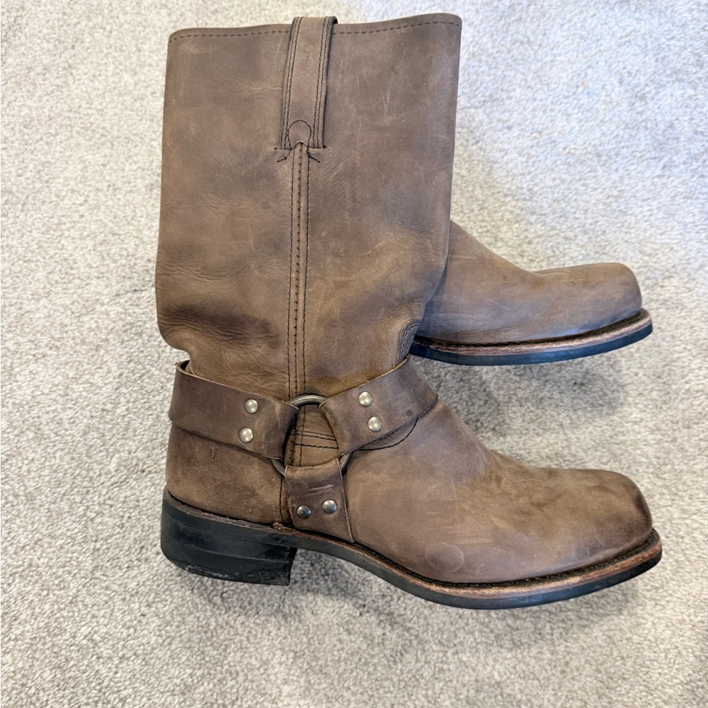 Men's Frye Harness Brown Leather Boots